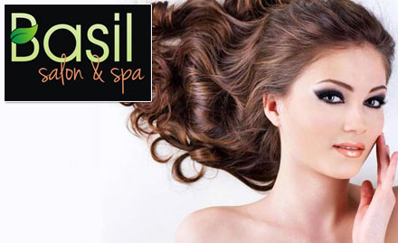 Basil Salon & Spa Andheri West - Upto 74% off on hair & skin care services. Get facial, face clean up, waxing, hair keratin treatment & more!  