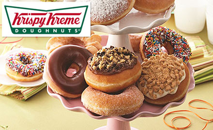 Krispy Kreme Bandra West - Buy any 3 assorted doughnuts & get 3 original glazed doughnuts absolutely free. Valid at all outlets across Bangalore, Mumbai & Chennai!