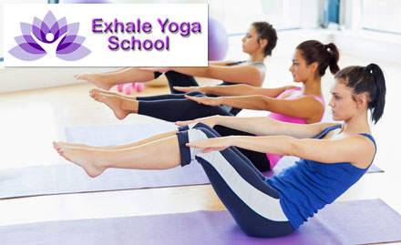 Exhale Yoga School Bodakdev - 3 yoga sessions. Also get 40% off on further enrollment!