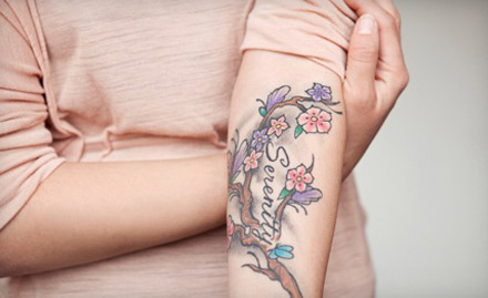 Noor Nails Studio Rajouri Garden - Rs 600 for 8 sq inch permanent tattoo. It's time to get inked!