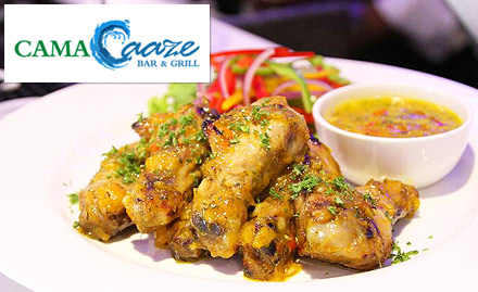 CamaCaaze - Bar & Grill Phase 3 - 20% off on food bill. Also enjoy buy 1 get 1 offer on IMFL!