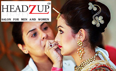 HeadZ Up Salon Mayur Vihar Phase 1 - 25% off on party, sagan and bridal makeup!