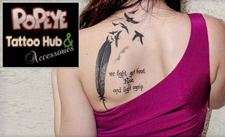 Popeye Tattoo Hub & Accessories Kudasan - 50% off on permanent tattoo. Make a statement!