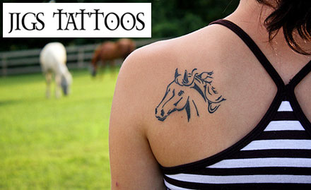 Jigs Tattoos Infocity Complex - 30% off permanent tattoo. Get yourself inked!