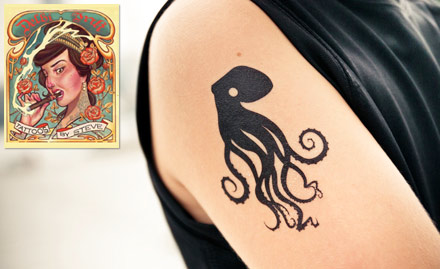 Delhi Ink Tattoos By Steve Amar Colony - 1st sq inch tattoo absolutely free along with 25% off on further inches!