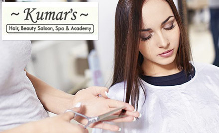 Kumar's Salon C-Scheme - Rs 2109 for hair straightening along with haircut and hair spa!
