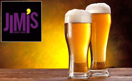 Jimi's Beer Cafe Brigade Road, Ashok Nagar - 2 taps of beer along with 1 starter at Rs 519