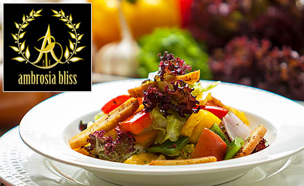 Ambrosia Bliss Connaught Place - Upto 80% off on total bill. Entice your taste buds with special offers!