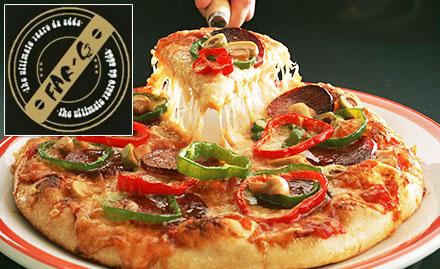 Far-G Cafe Mansarovar - 25% off on a minimum billing of Rs 299. Enjoy pizza, sandwich, burger, pasta, milkshake and more!