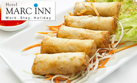 Hotel Marc Inn Vaishali Nagar - 20% off on food and beverages. Enjoy North Indian and Chinese cuisine!