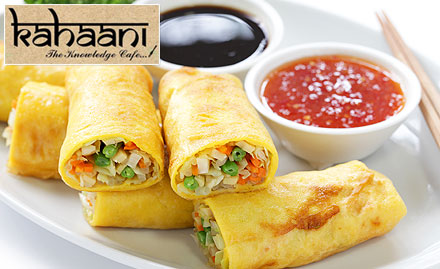 Kahaani Raja Park - 20% off n a minimum billing of Rs 299! Enjoy pasta, rolls, milkshake, mocktail, tea and more!