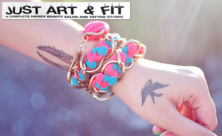 Just Art & Fit Mansarovar - 50% off on permanent tattoo. For best body art in town!