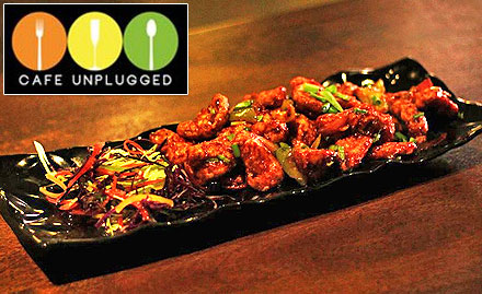 Cafe Unplugged Ballygunge - Rs 420 for combo. Enjoy double flavoured hookah, starter & more!