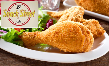 Snack Street Alipore - Rs 199 for combo meal. Enjoy fried chicken, wrap, veg nuggets and more!