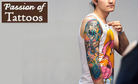 Passion Of Tattoos Kalkaji - 1st sq inch tattoo at just Rs 49 along with 55% off on subsequent inches. Located at Kalkaji!