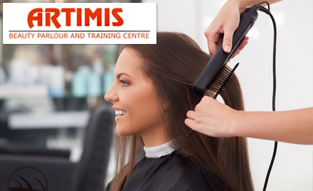 Artimis Beauty Parlour & Training Centre Behala - Rs 2250  for hair straightening or smoothening worth Rs 5800!