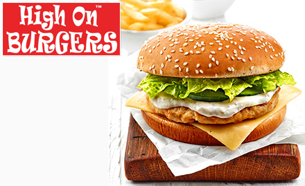 High On Burgers GTB Nagar - 20% off on burgers, fries and more!