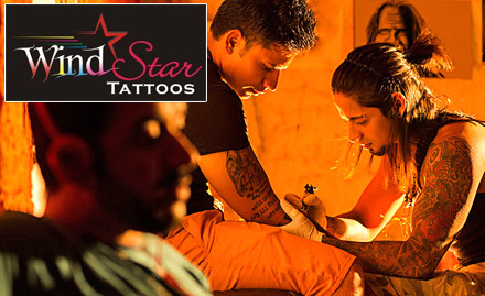Wind Star Tattoo Kamla Nagar - Get 1 sq inch permanent tattoo worth Rs 1000!