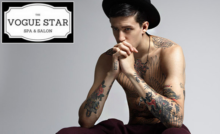 The Vogue Star Spa & Salon Panjagutta - 40% off on permanent tattoo!