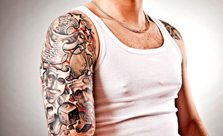 Jinnys Tattoos Jawahar Nagar - Rs 970 for 8 sq inch permanent tattoo worth Rs 4500