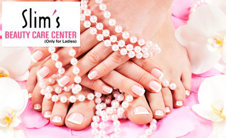Slims Beauty Care Center Begumpet - Rs 499 for pedicure, manicure, facial & more worth Rs 2500