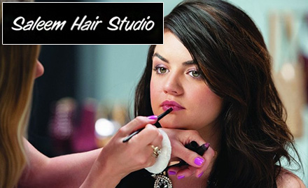 Saleem Hair Studio By Schwarzkopf Vasant Kunj - Rs 1400 for comprehensive party makeup worth Rs 3500