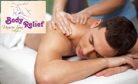 Body Relief Unisex Spa Karkardooma - Rs 630 for full body massage, steam & shower worth Rs 1500