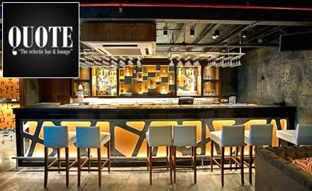 Quote- The Eclectic Bar and Lounge Connaught Place - 4 beer bottles, 1 appetizer & 1 item from bar bite section at just Rs 699