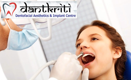 DantKriti Sushant Lok Phase 1, Gurgaon - Rs 350 for scaling, dental consultation and more worth Rs 2100