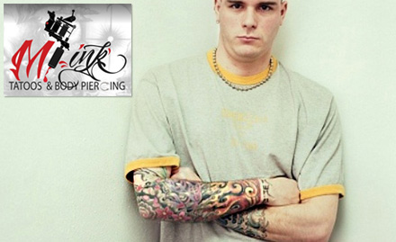 M Ink Tatoos And Body Piercings R S Puram - 40% off on permanent tattoo