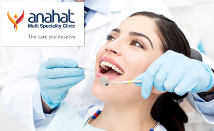 Anahat Multi-Speciality Clinic DLF Phase 3, Gurgaon - 92% off on dental consultation, polishing, coloured tooth filling and more