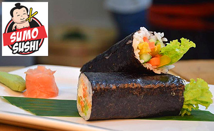 Sumo Sushi Greater Kailash Part 2 - 20% off on total bill or 4 pcs Sushi free with Sushi platters