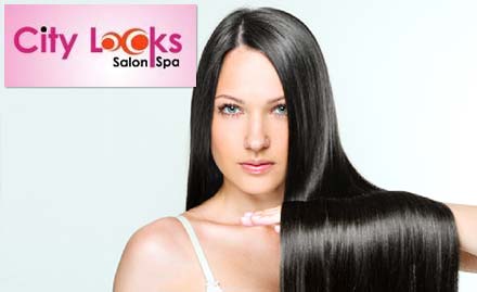 City Looks Spa Salon New Palasiya - Rs 2450 for hair rebonding or smoothening along with hair spa worth Rs 8000
