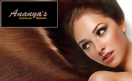 Ananya's Unisex Salon Amar Colony - Rs 2950 for hair rebonding, smoothening or keratin treatment along with hair spa