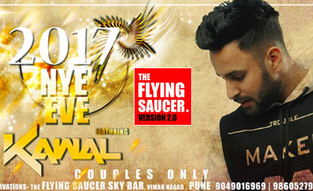 The Flying Saucer Sky Bar Viman Nagar - New year party couple entry passes starting from Rs 4150