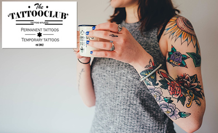 Tattoo Club Rajouri Garden - 1st sq inch tattoo absolutely free along with 68% off on subsequent inches