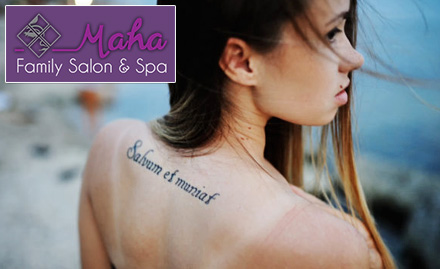 Maha Family Salon And Spa Mylapore - 40% off on permanent tattoo!