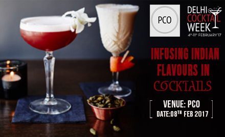 Delhi Cocktail Week Vasant Vihar - Rs 399 for workshop on Infusion of Indian Flavours in Cocktails