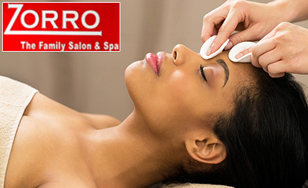 Zorro The Family Salon & Spa Navi Mumbai - Upto 25% off on facial, chocolate waxing, face clean up & more