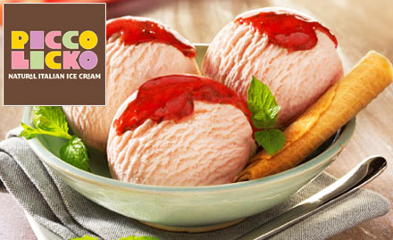 PiccoLicko Sector 18, Gurgaon - 20% off on Natural Italian ice creams. Valid on a minimum bill of Rs 500!