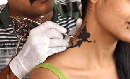 At Niviz Tattoo Den V V Mohalla  - Rs 9 for 1 sq inch permanent tattoo. Also get 20% off on further inches!
