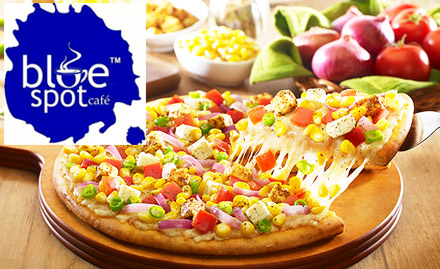 Blue Spot Cafe Gulbai Tekra - Buy 1 get 1 free offer on pizza. Also, get 25% off on total  bill!