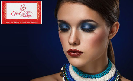 Geet Raheja Unisex Salon & Makeup Studio Pitampura - Rs 999 for HD professional party makeup worth Rs 3999