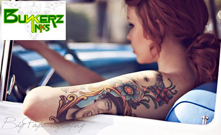 Bunkerz Inks Mayur Vihar Phase 1 - Rs 980 for 4 sq inch permanent tattoo!