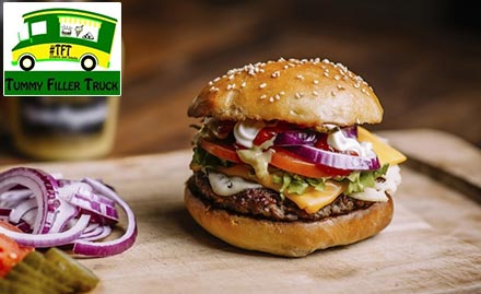 Tummy Filler Truck Dhanakwadi - 25% off on burger, garlic bread, candies & more! 