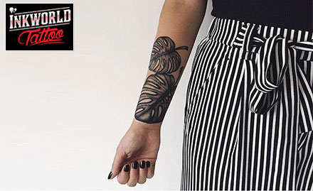 Ink World Tattoo Studio T Dasarahalli - Complimentary 1st sq inch permanent tattoo. Also, get 25% off on further inches!