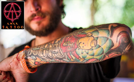 Amar Tattoo Sitabuldi - 50% off on any colour permanent tattoo!