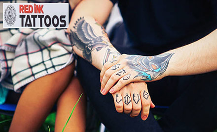 Red Ink Tattoos Citylight Road - 60% off on black & grey or coloured permanent tattoo!