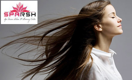 Sparsh Salon Saket - Rs 2450 for hair rebonding or smoothening along with hair spa!