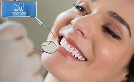 Bright White Dental Clinic Mem Nagar - Rs 280 for dental consultation, teeth cleaning, polishing & more!